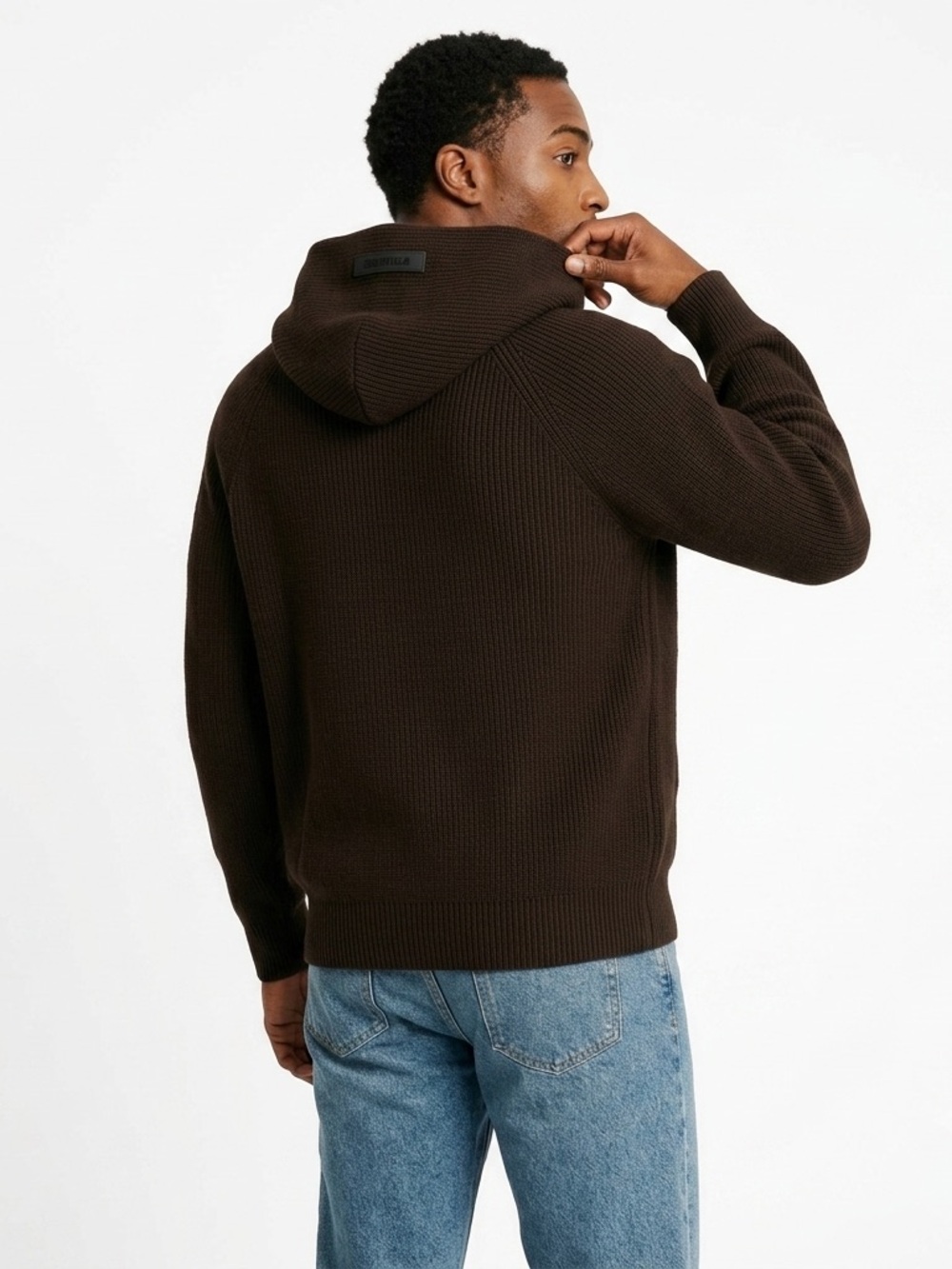 Fear of God Essentials Dark Brown Hoodie Sweatshirt Size 8 - Picture 2 of 8